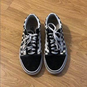Classic black and white checkered vans